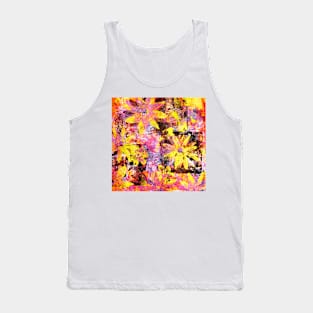 Flower in Black Square 13- Digitally Altered Print Tank Top